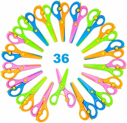 Kids Scissors Bulk 36 Pack, 5.4 Inch Safety Scissors for School Classroom in Saudi Arabia