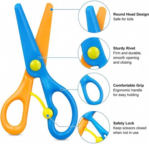 Kids Scissors Bulk 36 Pack, 5.4 Inch Safety Scissors for School Classroom in Saudi Arabia