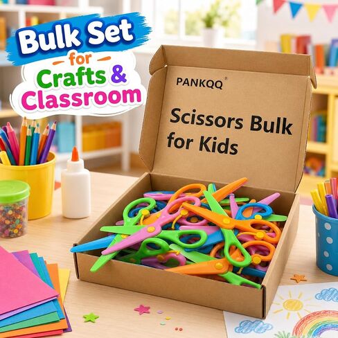 Kids Scissors Bulk 36 Pack, 5.4 Inch Safety Scissors for School Classroom in Saudi Arabia