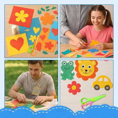 مقصات الأطفال 12pcs مقص أمان مع رافعة الربيع ، وتصميم مضاد للبنش ، ونصائح حادة ومقابض ABS لليئة للأطفال in Kuwait