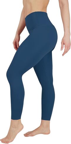 Yogalicious High Waist Squat Proof Criss Cross V-Back Ankle Length Leggings - Ocean Silk Lux 25" - XL in Kuwait