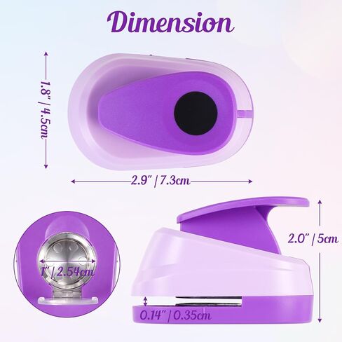 Circle Punch 1 Inch Diameter, Portable Large Hole Punch, 1 Inch Hole Punch, Effortless Circle Punches for Paper Crafts, Cardstock, Scrapbook, Festival Cards, DIY Arts in Saudi Arabia
