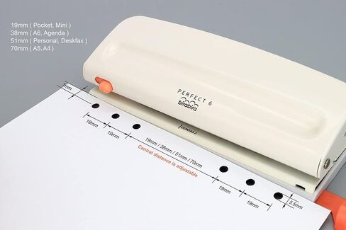 BiraBira 6 Hole Punch, 8 Sheet Capacity for Planners and 6 Ring Binders in Kuwait