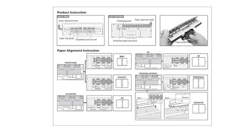 BiraBira 6 Hole Punch, 8 Sheet Capacity for Planners and 6 Ring Binders in Kuwait