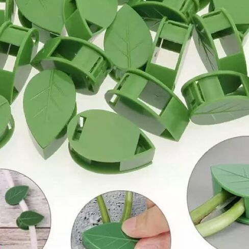 30-Pack Leaf-Shaped Plant Climbing Clips, Self-Adhesive Vine Holders in Kuwait