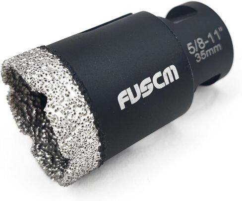 Vacuum brazed Diamond Dry Drilling bits Core bits Set with 5/8-11 for Porcelain Tile Granite Marble Stone Masonry Black（25/35/40/45/50/68mm） in Saudi Arabia