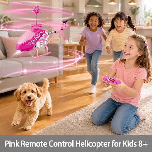 Remote Control Helicopter, Pink Rc Helicopter Toys for Kids Girls Ages 8+ in Saudi Arabia