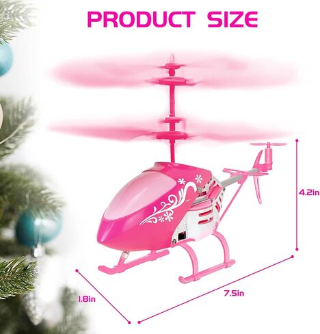 Remote Control Helicopter, Pink Rc Helicopter Toys for Kids Girls Ages 8+ in Saudi Arabia