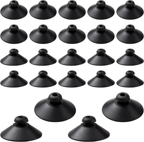 24PCS Black Suction Cups for Aquarium, 28mm Rubber Fish Tank Suction Cups in Kuwait