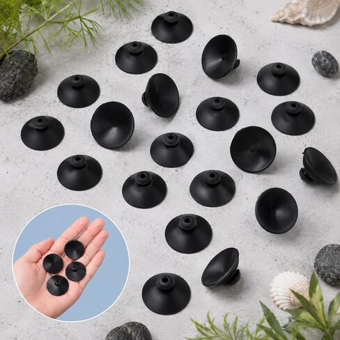 24PCS Black Suction Cups for Aquarium, 28mm Rubber Fish Tank Suction Cups in Kuwait