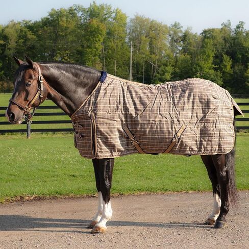 Country Pride Highland 1200D Heavyweight Stable Blanket (78, Black Plaid) in Kuwait