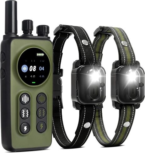 Next Gen Shock Collar for 2 Dogs, Real Time Dual-Dog Control, 4 Modes (Beep/Vibration/Safety Shock/Light), 4200FT Range, IPX8 Waterproof Dog Training Collar with Remote for Small Medium Large Dogs in Kuwait