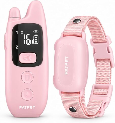 PATPET Dog Shock Collar with Remote - Waterproof Dog Training Collar for Small Medium Large Dogs with Beep, Vibration and 16 Static Levels Shock in Kuwait