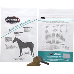 EQUERRY'S Angel Maker, Raspberry Leaf, Microencapsulated Probiotics Supplement for Horse Ulcer Treatment & Digestive Health Calmness & Focus 8 oz in Kuwait