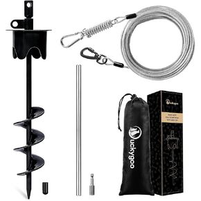 Dog Tie Out Stake for Outside, 20FT Dog Leashes for Large Dogs in Kuwait