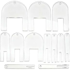 Fabric Pleating Tool - Quick Pleater for Sewing, Quilting, and Clothes Sewing - 12-Piece Set - Acrylic Material - Ideal for Beginners and Tailors in Kuwait