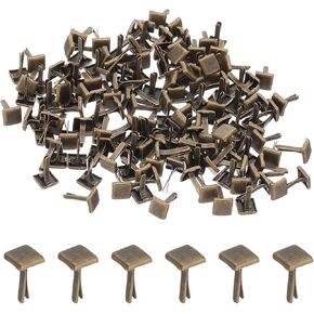 PATIKIL Brads Paper Fasteners, 200 Pcs Mini Metal Square Pastel Brads Round Head Fastener Split Pins for Art Craft Scrapbooking DIY Supplies, Bronze, 0.2"x0.2" in Kuwait