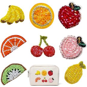 8pcs Fruit Embroidery Beaded Applique Patches for Clothes Decor in Kuwait