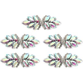 uxcell 5Pcs Rhinestone Crystal Applique Silver White/Silver White in Kuwait