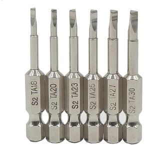 Fixinus 6 Pieces Magnetic Triangle Screwdriver Bits Set, 1/4 inch Hexagonal Screwdriver Bits, 1.8 mm, 2.0 mm, 2.3 mm, 2.5 mm, 2.7 mm, 3.0 Triangle Screwdriver Bits, 50 mm Length in Kuwait