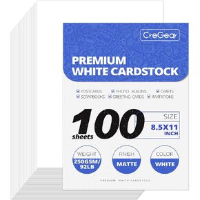 CreGear 40 Sheets Colored Cardstock Paper 8.5 x 11, 10 Colors Card Stock in Saudi Arabia