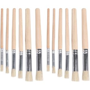 12pcs Stencil Brushes, Wooden Round Heads, Assorted Sizes in Kuwait