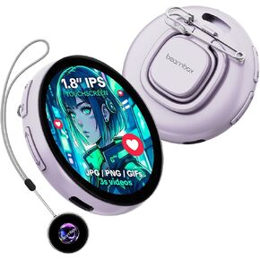 NIKKO Dynamic Electronic Badge | Digital Brooch for Cosplay & Events | 1.8" IPS Touchscreen Smart Wearable | Programmable GIF/Video Display | Bluetooth 5.4 App Control in Kuwait