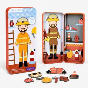 mierEdu Magnetic Dress Up Toy for Kids, Travel Tin Playset with 30+ Mix and Match Pieces, Pretend Play Puzzle Activity for Girls Boys Ages 3+, Princess, Career, Vehicle and Animal Themes in Kuwait