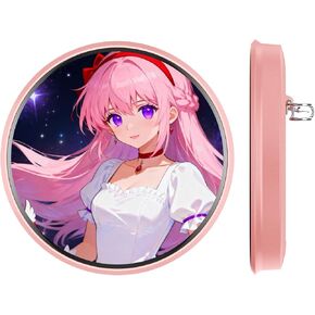 Digital Badge Pin, 1.85" Round Screen 360x360, Bluetooth Upload for Photos GIFs 5s Videos & Audio, Touchscreen Wearable Display with 7-Color Cheer Light, Rechargeable for Backpack Jacket Ita Bag Cosplay, iOS Android in Kuwait