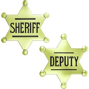 Sheriff Deputy Badge, Metal Sheriff Badge for Kids Girls and Adult, Western Cowboy Police Theme Party Decorations, School Carnival Prizes, Party Bag Gift Fillers in Kuwait