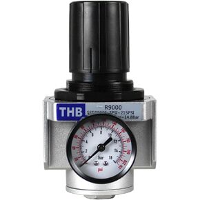 HEAVY DUTY HIGH FLOW 3/4" IN-LINE COMPRESSED AIR PRESSURE REGULATOR, 7 TO 215 PSI ADJUSTABLE, BRACKET, GAUGE in Kuwait