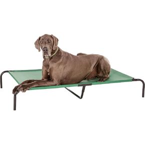 Amazon Basics Cooling Breathable Elevated Dog Bed with Metal Frame for Large Dogs, 51" x 31" x 8", Grey in Kuwait
