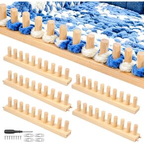 77" Chunky Blanket Loom, Adjustable Long Wood Knitting Loom for Hand Chunky Knit Blanket, Chunky Yarn Loom, Blanket Making kit for Beginners DIY Craft Enthusiasts, No Needles Required in Kuwait