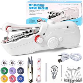 Hand Held Sewing Machine, Portable Sewing Machine For Beginners & Adults Hand Held Sewing Device with Sewing Kit, Quick Stitch Suitable for DIY Home Travel in Kuwait