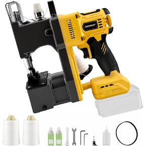Cordless Bag Closing Machine Compatible with Dewalt 20V Battery(Battery Not Included), Auto Heavy-duty Bag Sewing Machine, Portable Bag Sewer for Sack Woven Bag Kraft Paper Bag Sealing in Kuwait