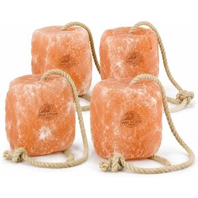 Himalayan Pink Salt Lick with Rope, 5-6 lb Each, 4 Pack for Horses & Cattle in Kuwait