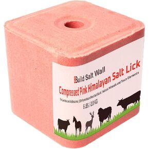 Compressed Pink Himalayan Salt Lick 6 lbs 100% Natural and Pure Feed Salt Block that Contains Trace Elements and Natural Minerals in Kuwait