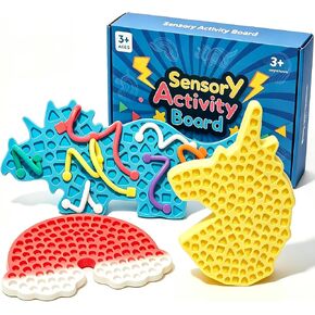 3 Pack Sensory Activity Board Fidget Toys for Kids, Calm‑Down Travel Fidget Board for Airplane & Classroom, Great Student Prize & Stuffer Gift for Stress‑Anxiety, Autistic & ADHD in Saudi Arabia