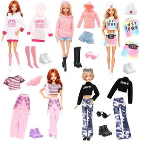 17 Pcs 11.5 Inch Dolls Fashion Pack 6 Set Clothing for Girl Dolls in Kuwait