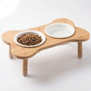 Elevated Dog Bowls for Small Dogs, Set of 2 Ceramic Dog Bowls with Stand in Kuwait
