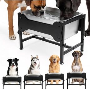 YUEPET Outdoor Elevated Dog Water Bowl, 3 Gallon Bowl for Large Dogs in Kuwait