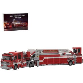 Fire Truck Building Bricks with Articulated Body and Movable Ladder in Kuwait