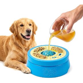 9oz Dog Lick Bowl with Rolling Ball, Twist-Lockable Dog Enrichment Toys in Kuwait