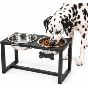 Elevated Dog Bowls for Medium/Large Breed - (9''/11.5''/14'') 3 Adjustable Tall Raised Dog Bowl Stand with 4 Stainless Steel Bowls(58oz) - Metal Dog Food Bowls for Neck & Joint Protection in Kuwait