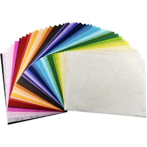 70 Hand Made Tissue Mulberry Paper Sheets Natural Fiber Design for Japanese Origami Hand Craft (A4 Size) in Kuwait
