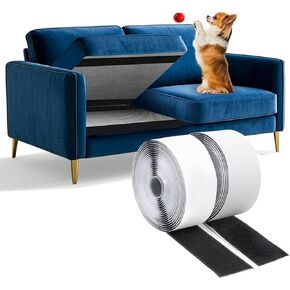 2 Inch x 20 Feet Black Heavy Duty Hook and Loop Tape Adhesive, Couch Cushions Grip, Anti-Slip Carpet Securing Tape for DIY Crafts, Automotive Use, Picture Frame Hanging in Kuwait