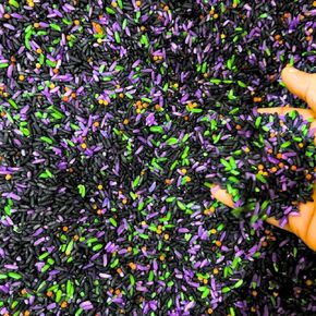 Halloween Sensory Bin Fillers for Kids with Colorful Rice 2 LB | Spooky Sensory Play Kit | DIY Halloween Theme Activity Rice Mix for Imaginative & Pretend Play | Kids Gift & Party Favors in Kuwait