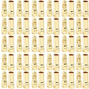30-Pair 3.5mm Banana Plug Bullet Connectors, Gold Plated in Kuwait