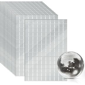 OTYMIOW 2250 PCS Disco Ball Tiles, 10 x 10 MM Self Adhesive Mosaic Tiles Square Glass Stickers, Mosaic Mirror Tiles in Saudi Arabia