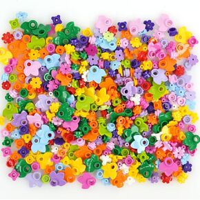 BroTex Plants Tree Accessories Jungle - Botanical Parts Bricks Flower Leaf Forest Flower Plants Pieces Building Blocks Set, Animals Farm Squirrel Birds Grass Garden House Toy (Without Baseplate) in Kuwait